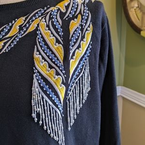 Bob Mackie wearable art sweater